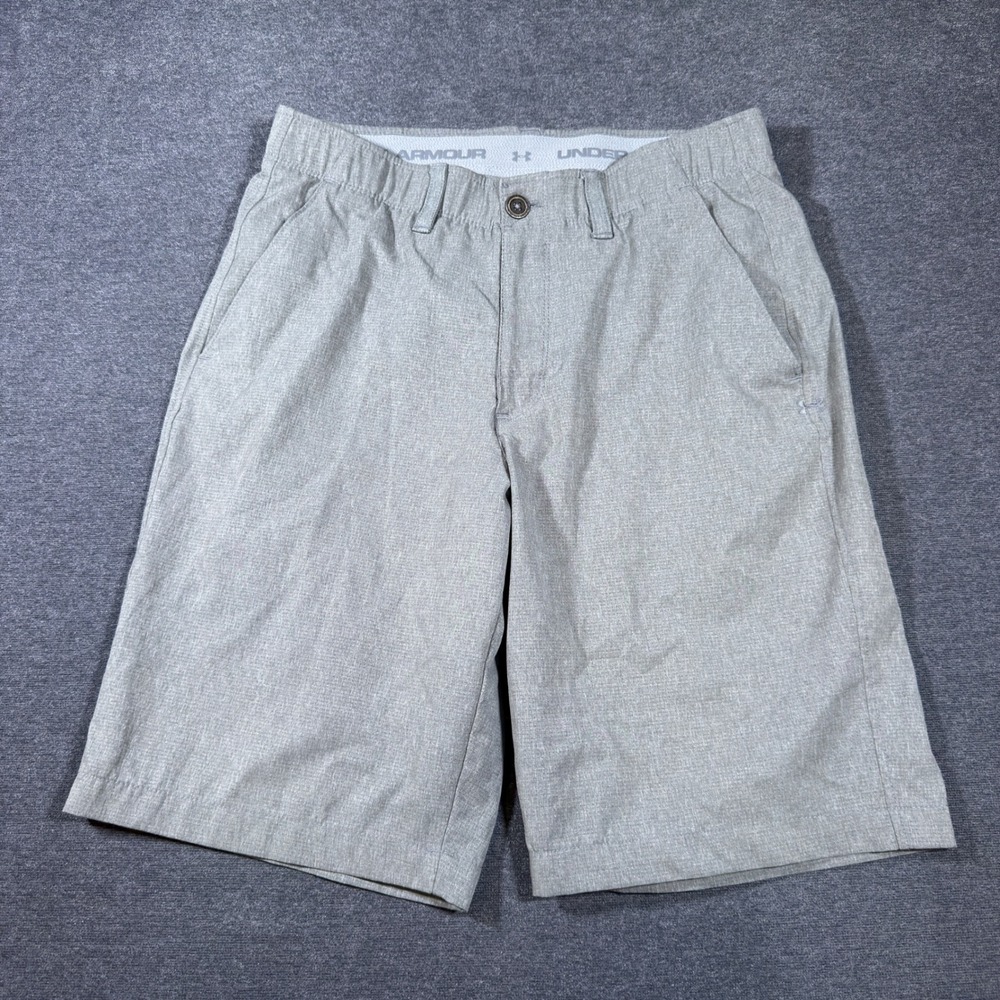 Under Armour Match Play Golf Shorts Men 32 Gray HeatGear Performance Vented